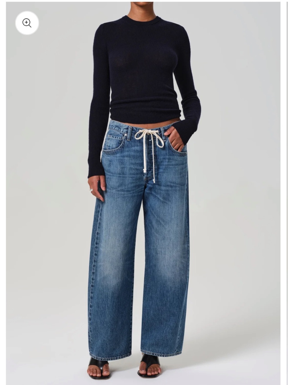 NWT Citizens of Humanity Brynn Drawstring Jeans in Atlantis Size 25